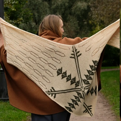 Описание Шаль Под сенью леса - купить на Hollywool.ru