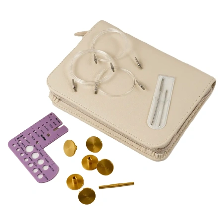 Набор съемных бамбуковых спиц "CarryC" 9.5 см. Нюд Tulip - купить на Hollywool.ru